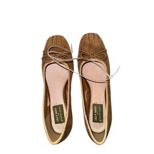 Lilly Sisto Gianni Bini Corduroy Ballet Flats SZ 8 Square Toe balletcore Y2K NEW